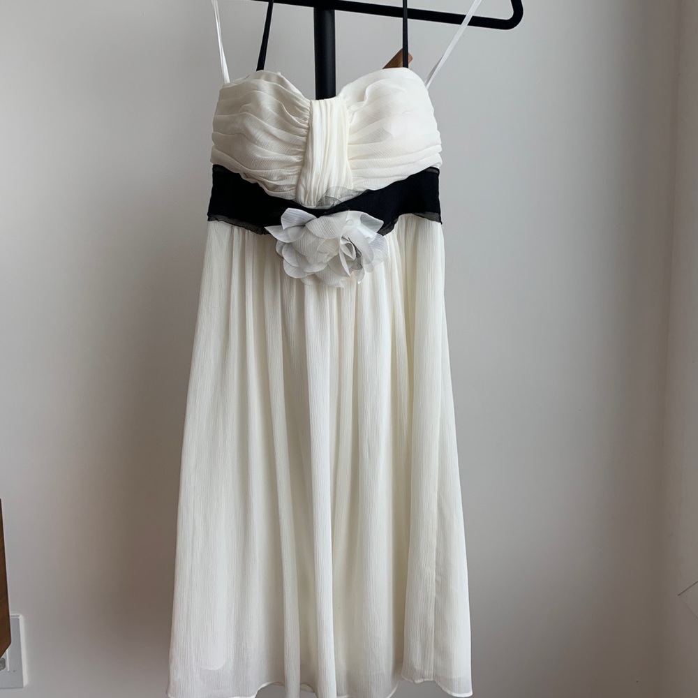Max en Cleo halter black and white dress
